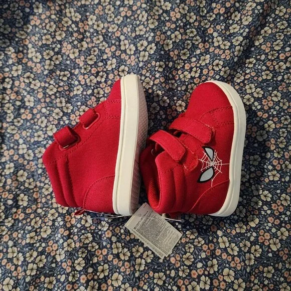 NWT Baby Gap Size 6 Spiderman High Top Sneakers